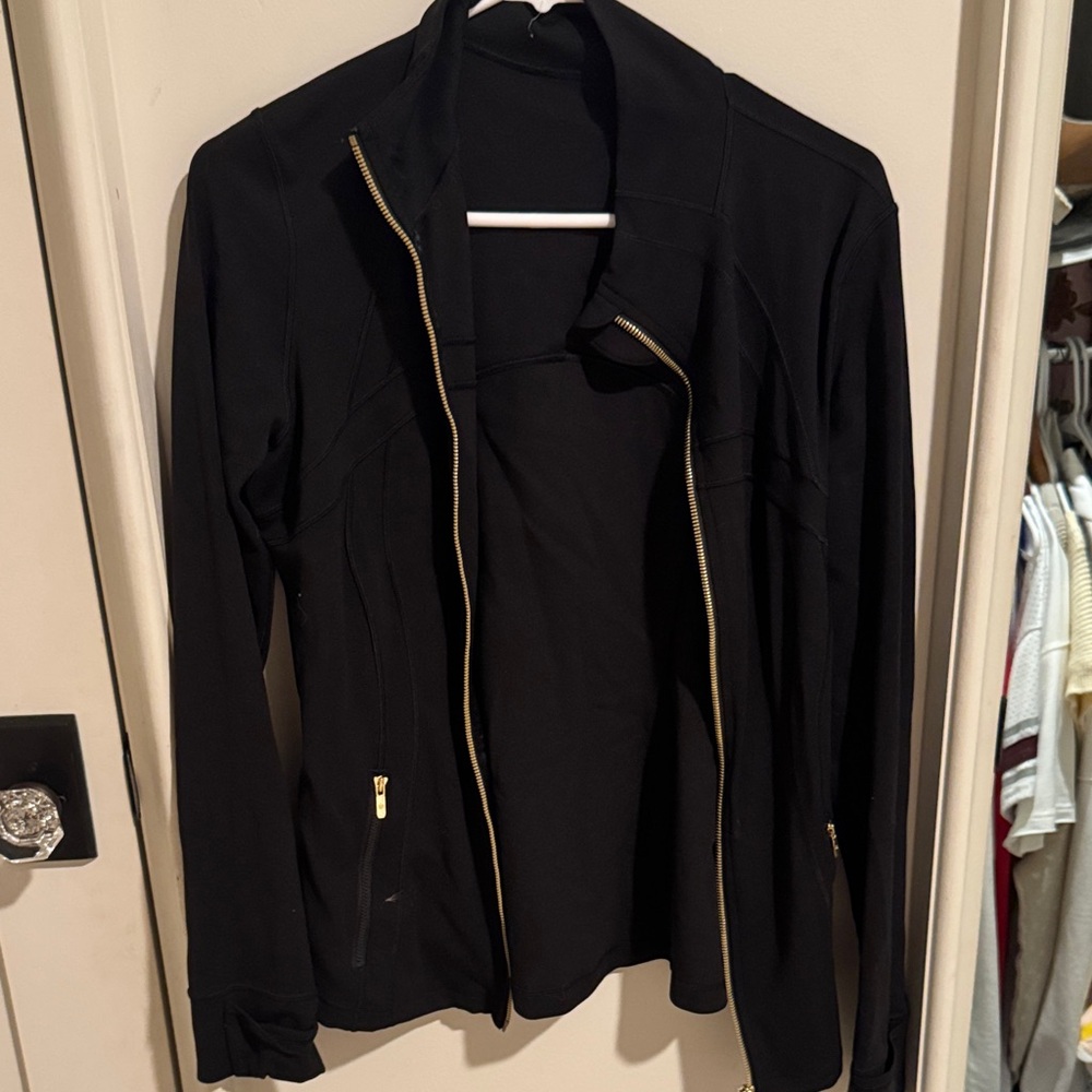 lululemon athletica Black Define Jacket with Gold Accents nwot